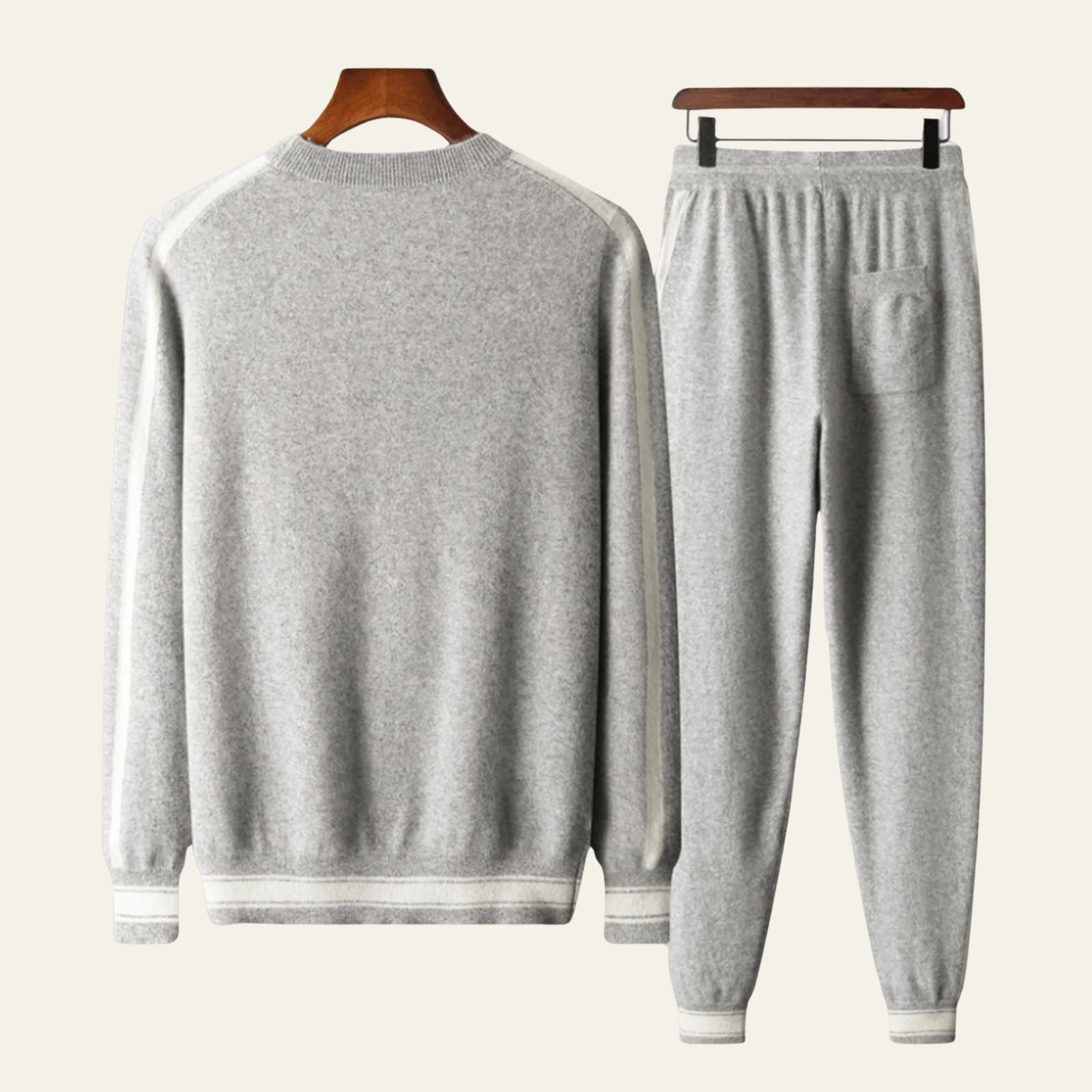 Men’s Wool Blend Lounge Set – Top & Trousers