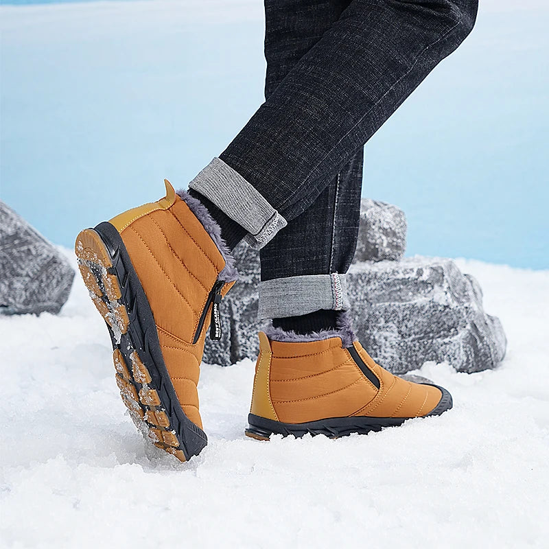 Quilted Winter Boots | Faux-Fur Lined Slip-On Synthetic Shoes