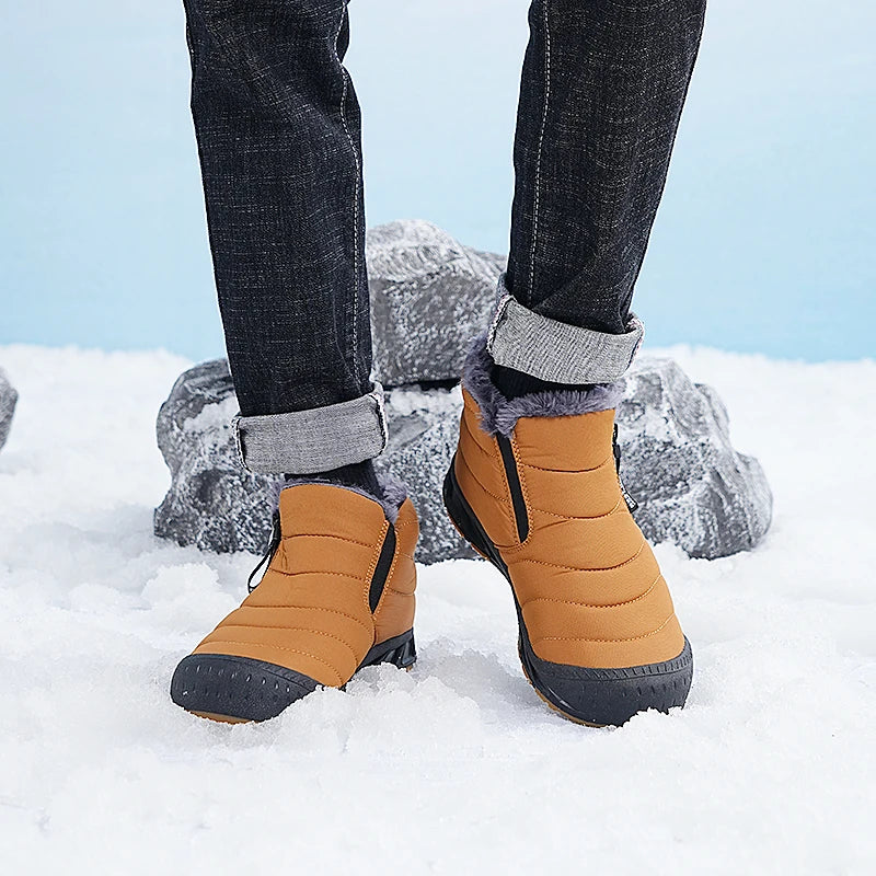 Quilted Winter Boots | Faux-Fur Lined Slip-On Synthetic Shoes