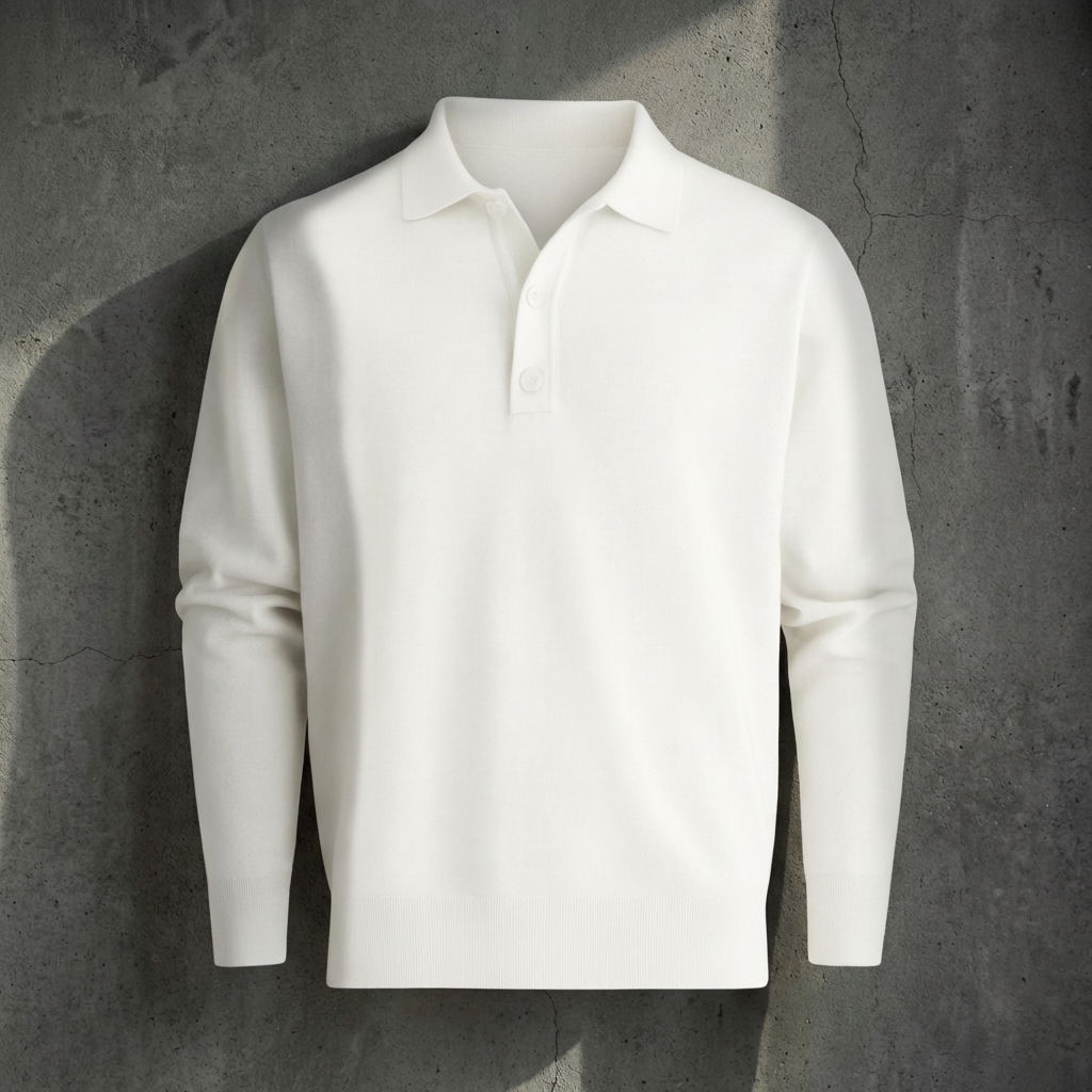 MEN’S POLO | LONG SLEEVE | HALF-BUTTON