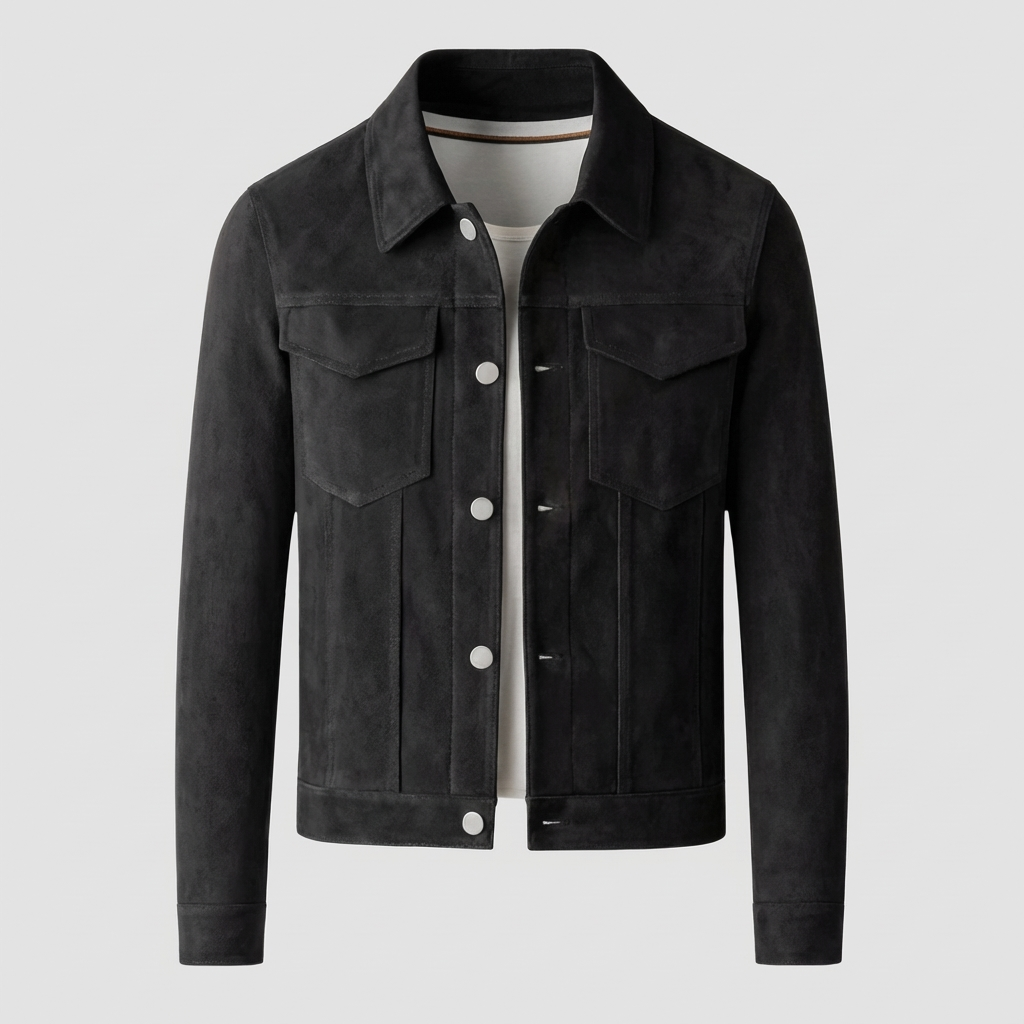 MEN’S JACKET | STRETCH SUEDE | LAPEL | SLIM FIT