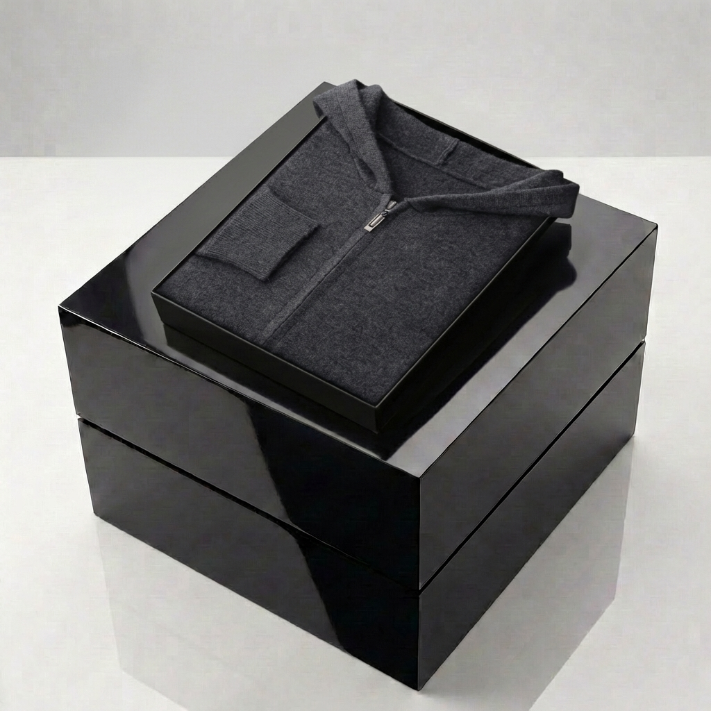 MEN’S SWEATER | HOODED | ZIP | WOOL BLEND