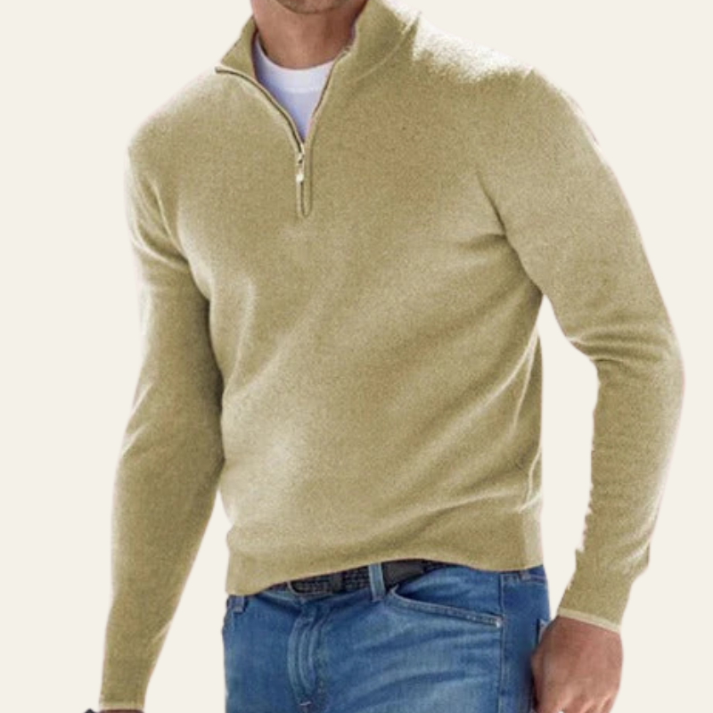 Men’s Quarter Zip Sweater | Long Sleeve, Layering