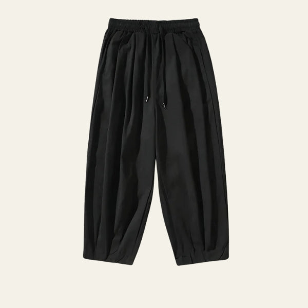 Men’s Elastic Waist Wide-Leg Trousers