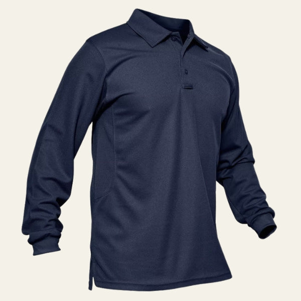 Men’s Long-Sleeve Polo | Quick-Dry Knit