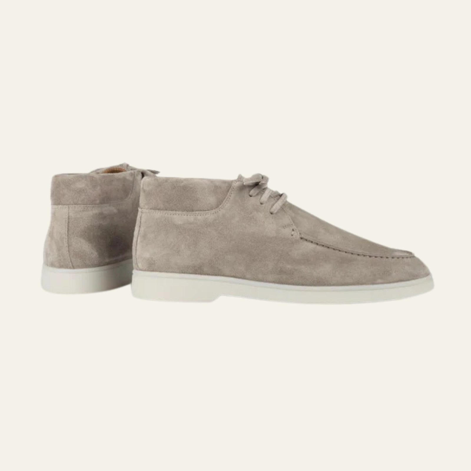 Men’s Vegan Suede Desert Boots – Light Grey