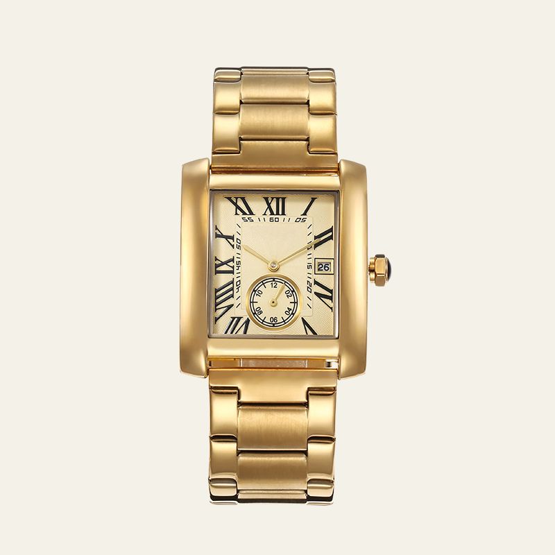 The Geneva Stainless Steel Rectangular Watch