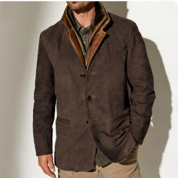 Men’s Vegan Suede Blazer – Standard Fit