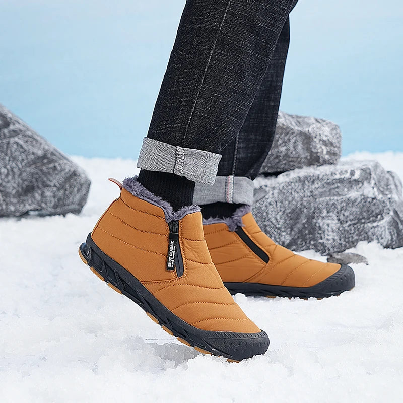 Quilted Winter Boots | Faux-Fur Lined Slip-On Synthetic Shoes