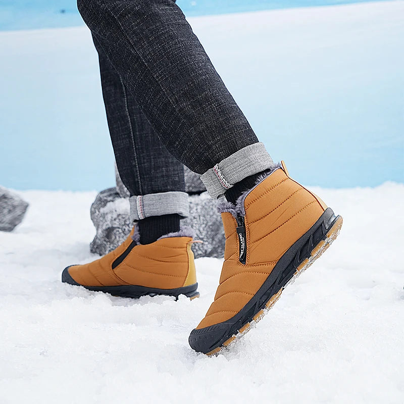 Quilted Winter Boots | Faux-Fur Lined Slip-On Synthetic Shoes