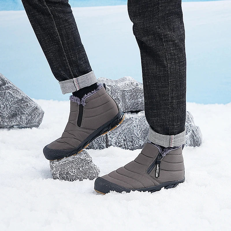 Quilted Winter Boots | Faux-Fur Lined Slip-On Synthetic Shoes