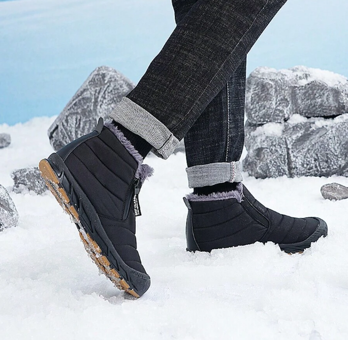 Quilted Winter Boots | Faux-Fur Lined Slip-On Synthetic Shoes