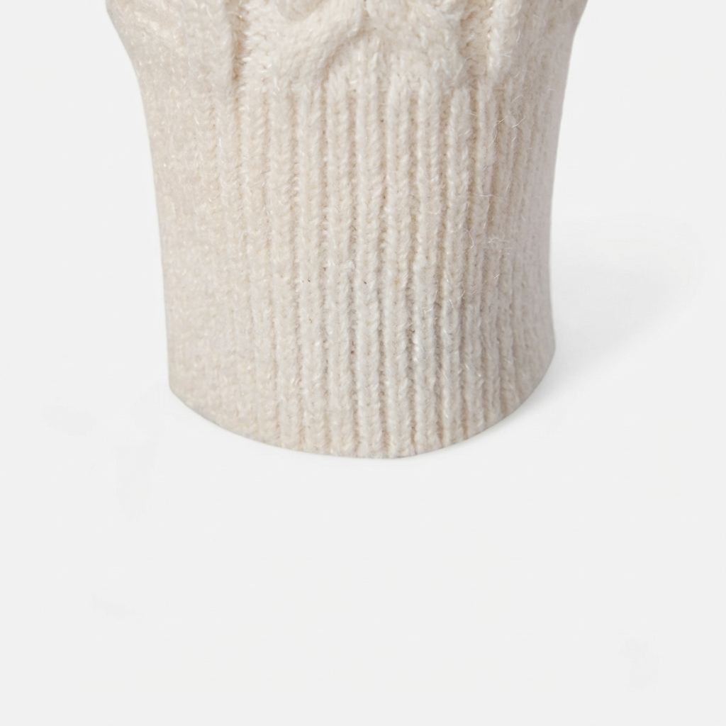 Men’s Cable Knit Crewneck Sweater | Ribbed Trim
