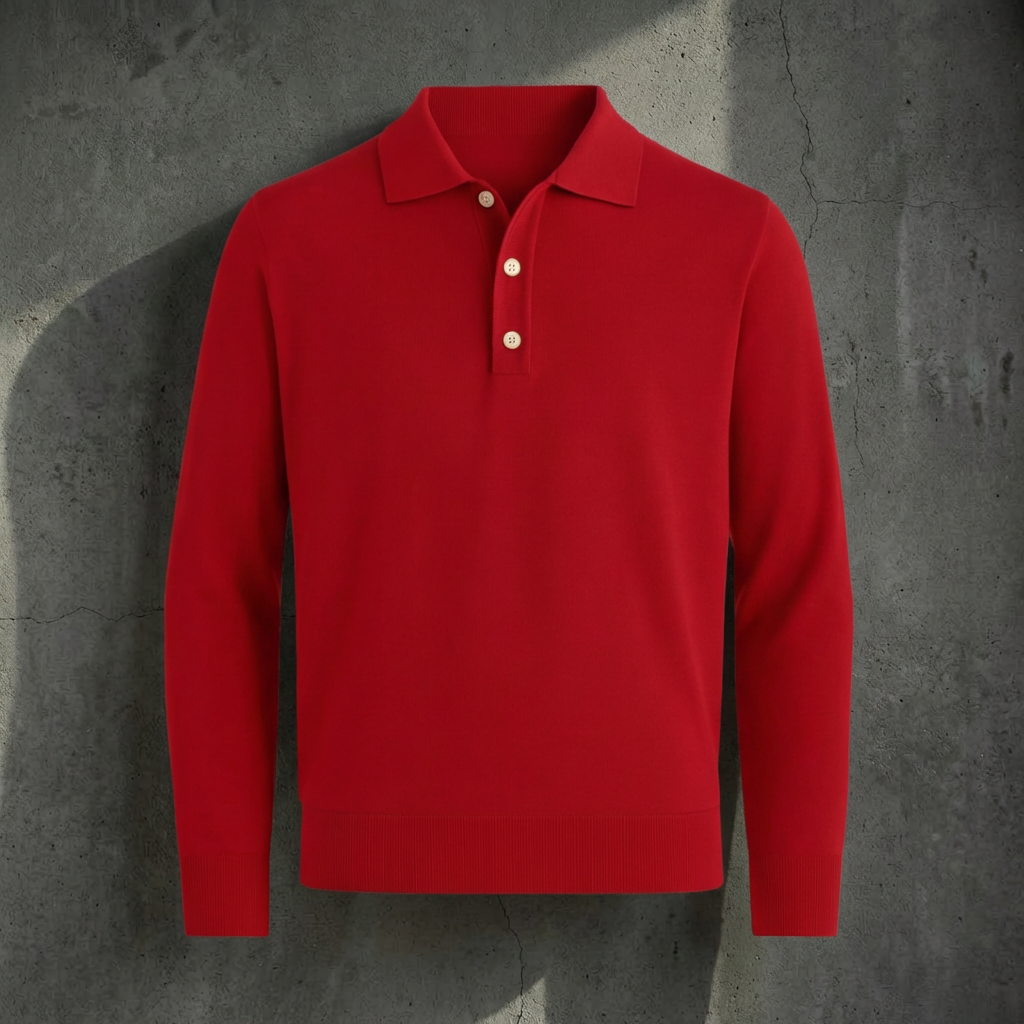 MEN’S POLO | LONG SLEEVE | HALF-BUTTON
