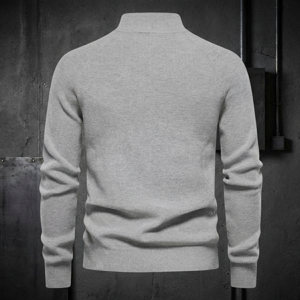 MEN’S PULLOVER | ZIP-NECK | KNIT | LONG SLEEVE